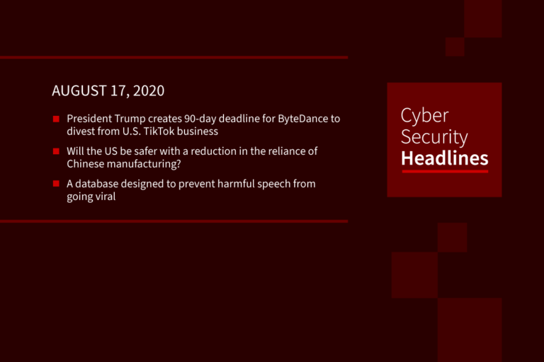 Cybersecurity News – August 17, 2020