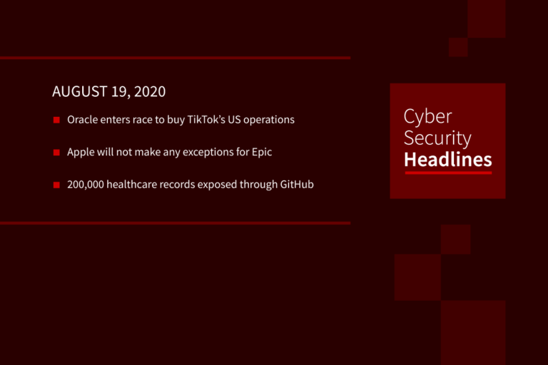 Cybersecurity News – August 19, 2020