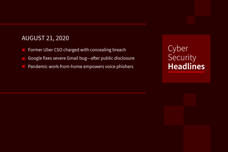 Cybersecurity News – August 21, 2020