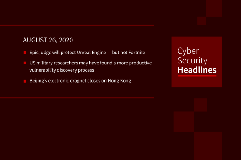 Cybersecurity News – August 26, 2020