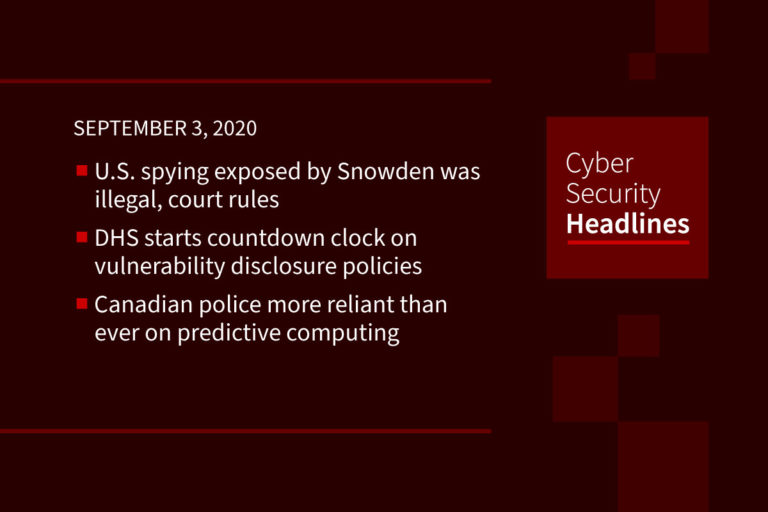 Cybersecurity News – September 3, 2020