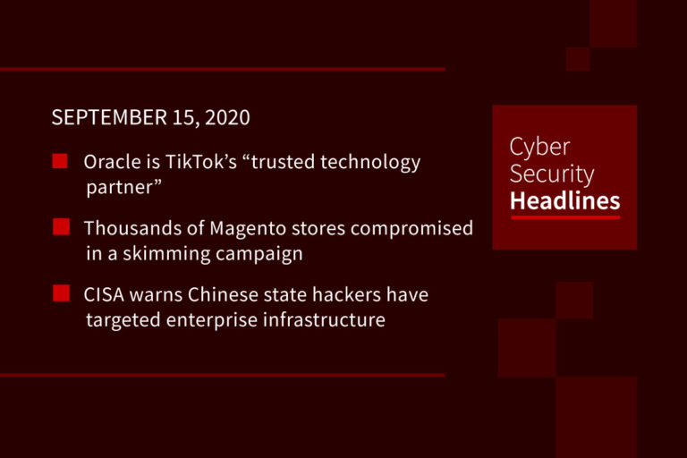 Cybersecurity News – September 15, 2020