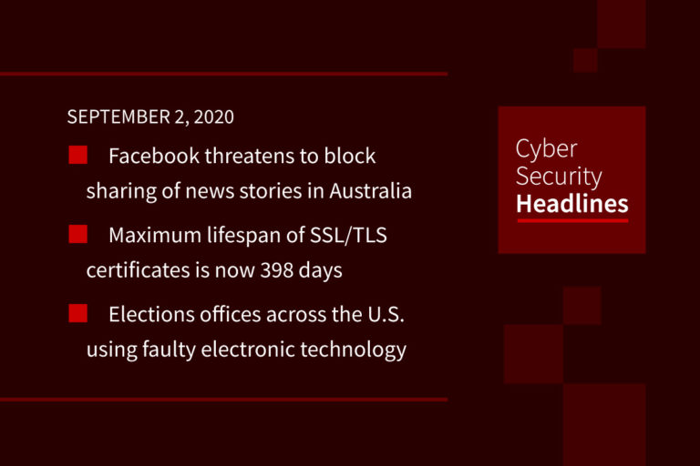 Cybersecurity News – September 2, 2020