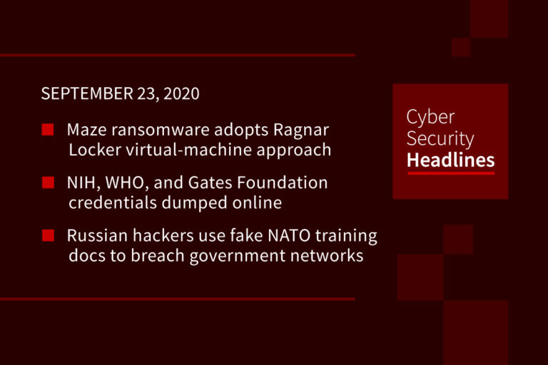 Cybersecurity News – September 23, 2020