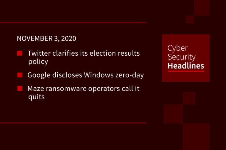 Cybersecurity News – November 3, 2020