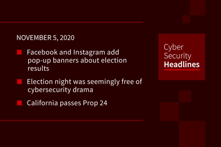 Cybersecurity News – November 5, 2020