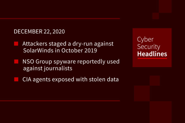 Cybersecurity News – December 22, 2020