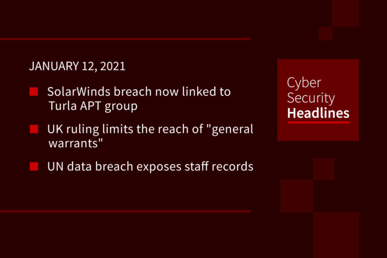 Cybersecurity News – January 12, 2021