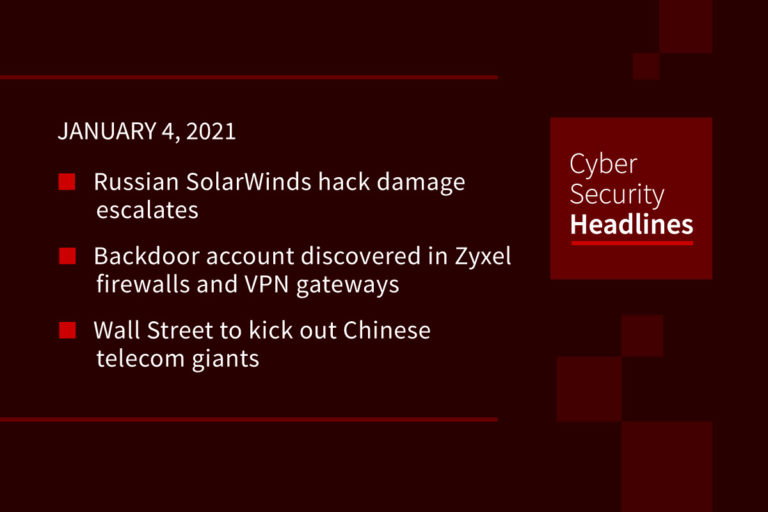 Cybersecurity News – January 4, 2021