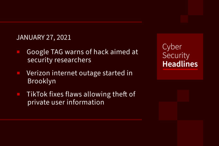 Cybersecurity News – January 27, 2021