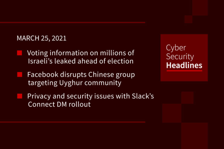 Cybersecurity News – March 25, 2021