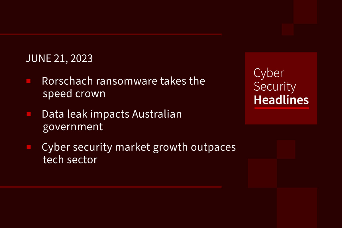 Cybersecurity News: Rorschach ransomware, Australian government data leak, security market growth outpaces tech