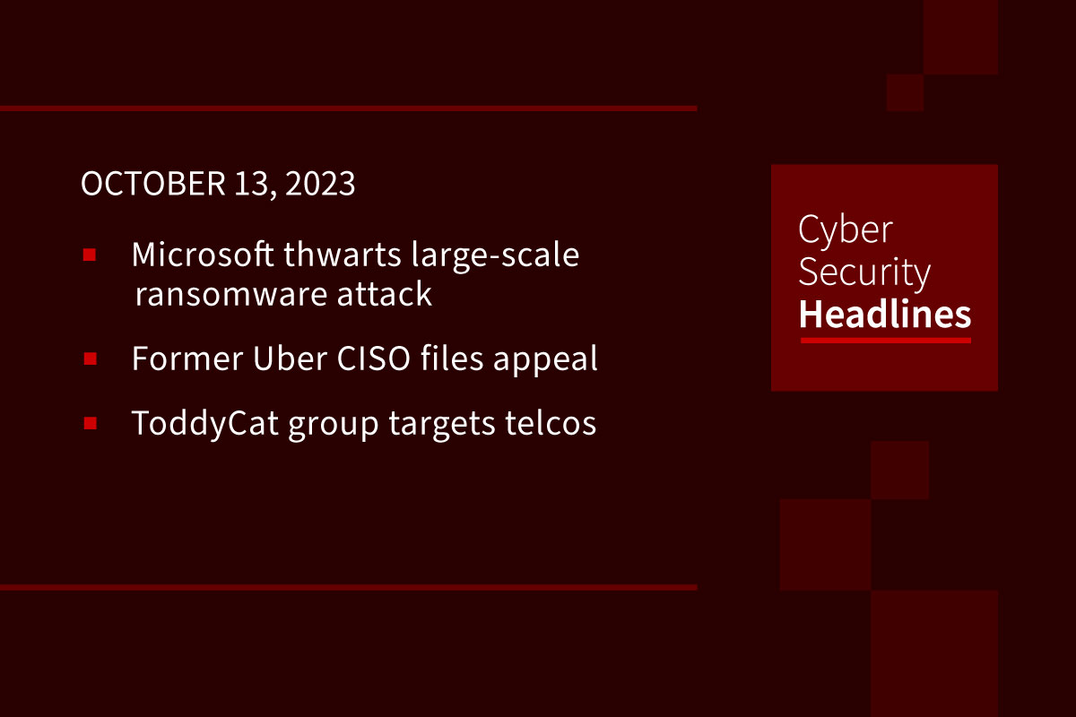 Cybersecurity News: Microsoft thwarts Akira, Sullivan appeals conviction, ToddyCat targets telcos