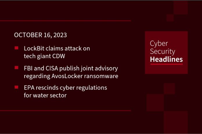 Cybersecurity Headlines – October 16, 2023